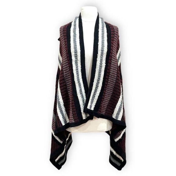 ana Multi Color Textured Sleeveless Cardigan Size Small - Picture 1 of 10